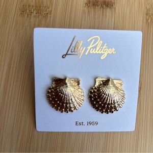 Lilly Pulitzer Gold Shell Earrings